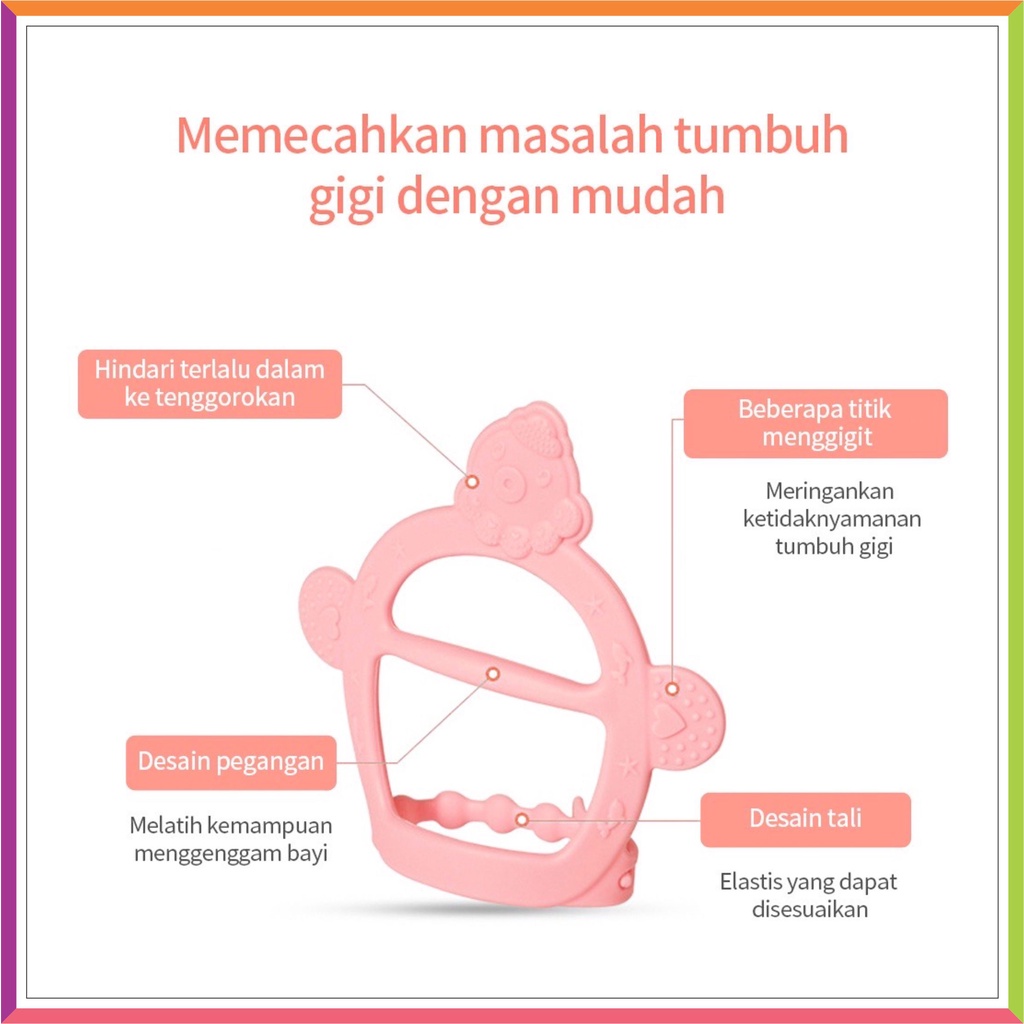 ❤ Fashionbabies ❤ TEETHER GENGGAM SILIKON BPA FREE / TEETHER GELANG GIGITAN BAYI