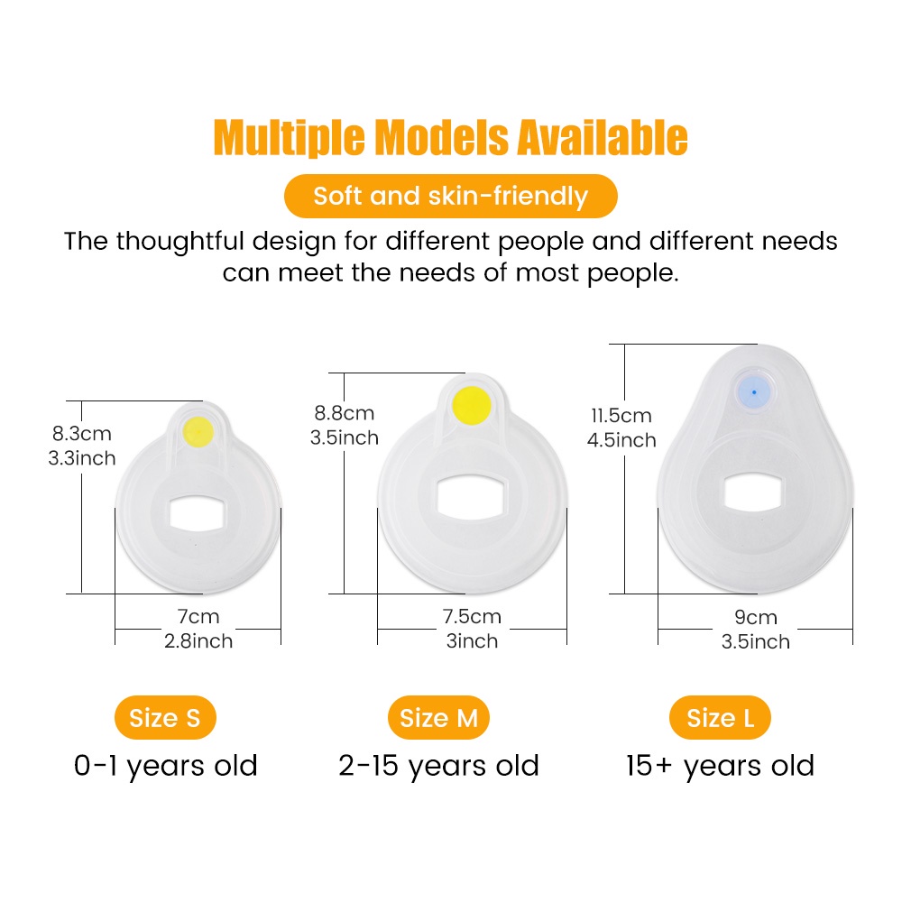 Salorie Asma Spacer Inhaler Spacer Device Silikon Aerosol Cabin Aerosol Chamber Untuk Dewasa/Anak/Bayi