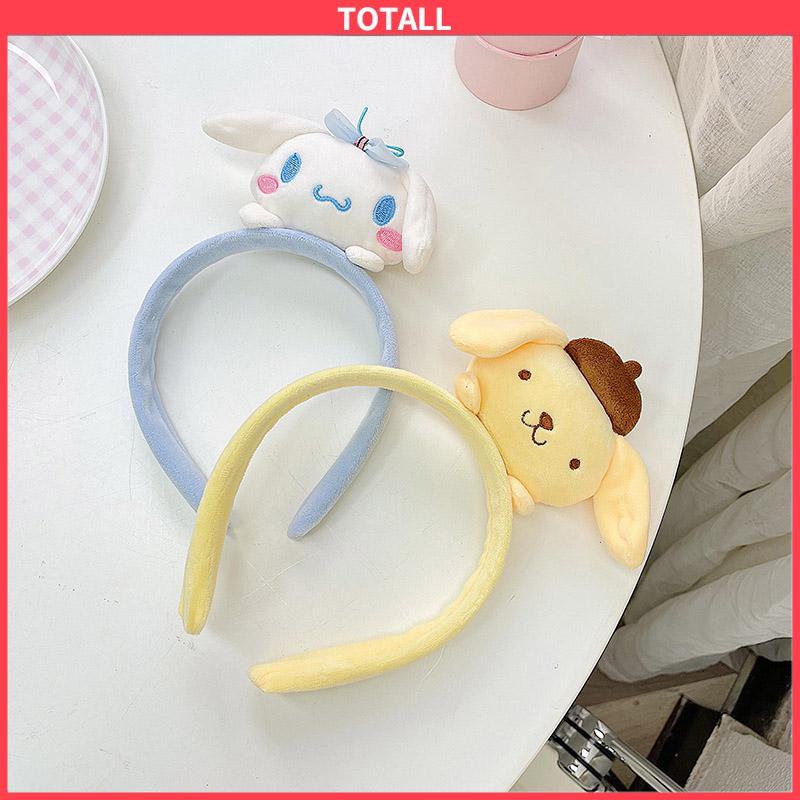 COD Ikat Kepala Cinnamoroll Anjing Melodi Mewah Tiga Dimensi Kartun  Wajah Mencuci Aksesoris Rambut-Totall