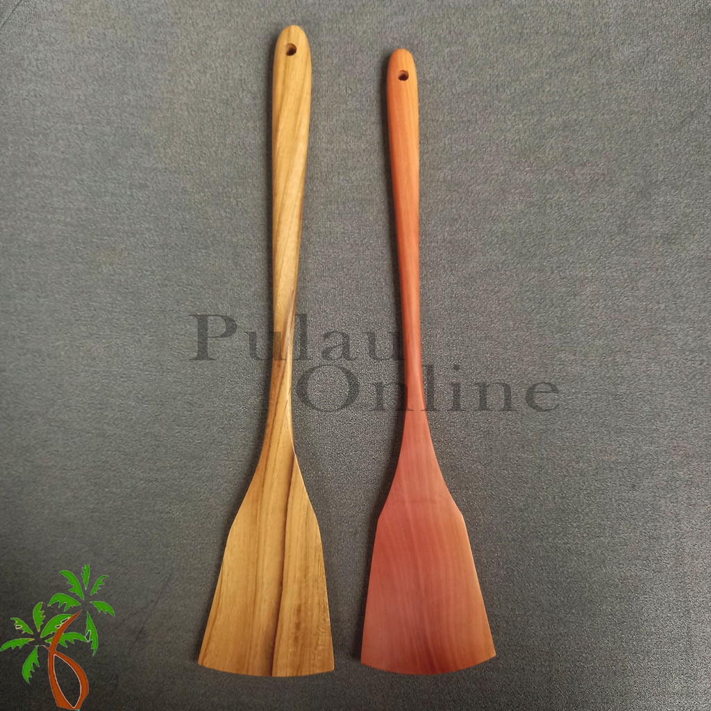 Spatula kayu Tumis Polos sawo 35 cm - Sutil kayu oseng