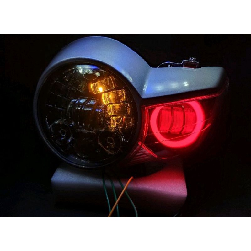 Lampu Tiger Revo pece set lampu daymaker 16 LED dan lampu daymaker mini 3 mata lampu daymaker Tiger 