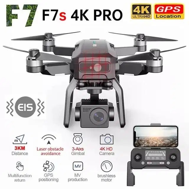 SJRC F7s 4K Pro Drone Camera 5G WIFI 3 Axis Gimbal EIS F11 Pro Killer