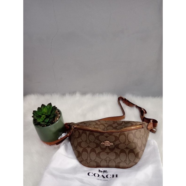 Coach signature belt bag