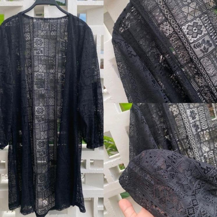 Terlaris Cardigan Brukat Lengan Balon/ Cardigan/ Atasan Wanita/ brukat/ LongCardi/ Outer wanita
