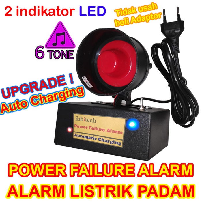 Power Failure Alarm Alarm Listrik Padam Alarm Mati Lampu Rechargeable