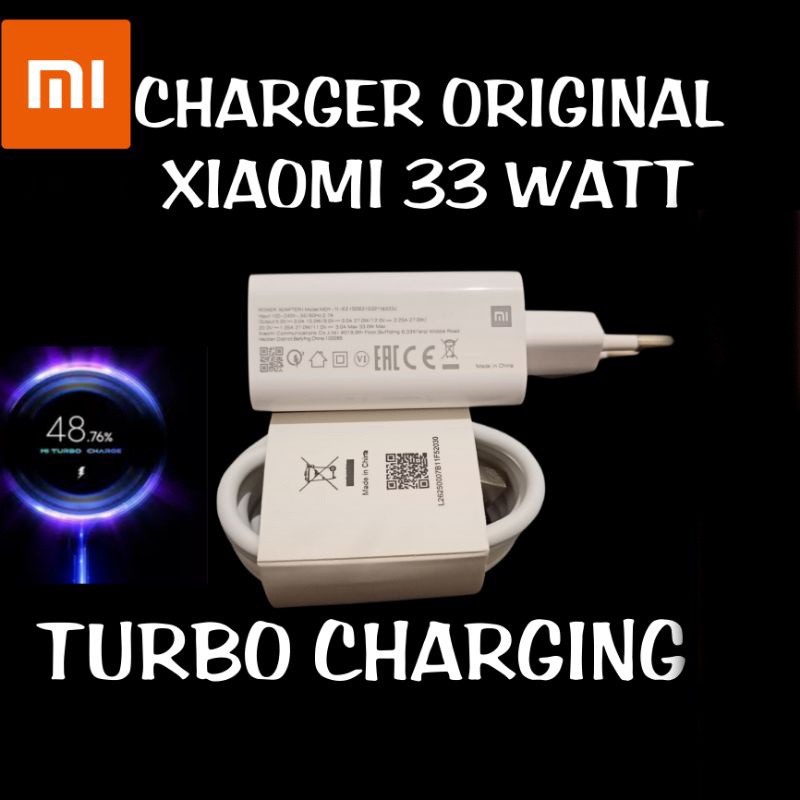 PO88 CHARGER XIAOMI TYPE C 33W Mi10 11 REDMI NOTE 9 10 11 K20 POCO X3 TURBO