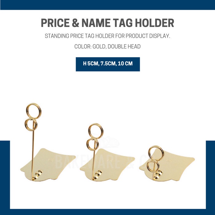 

Stationery Price Name Tag Standing Display Holder - Stainless Food Grade