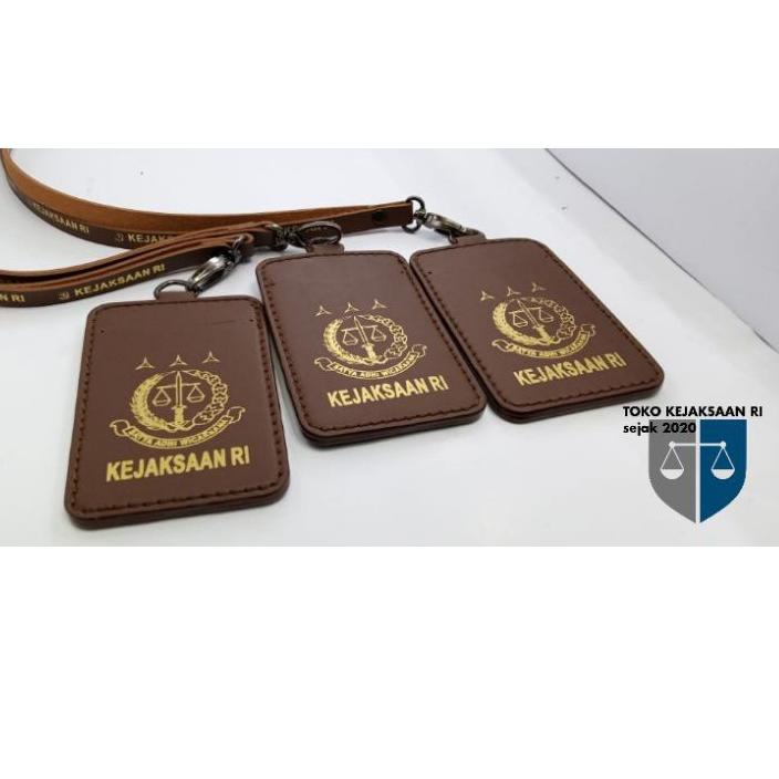 

New - tempat id card kulit coklat kejaksaan lanyard kejaksaan seller 민