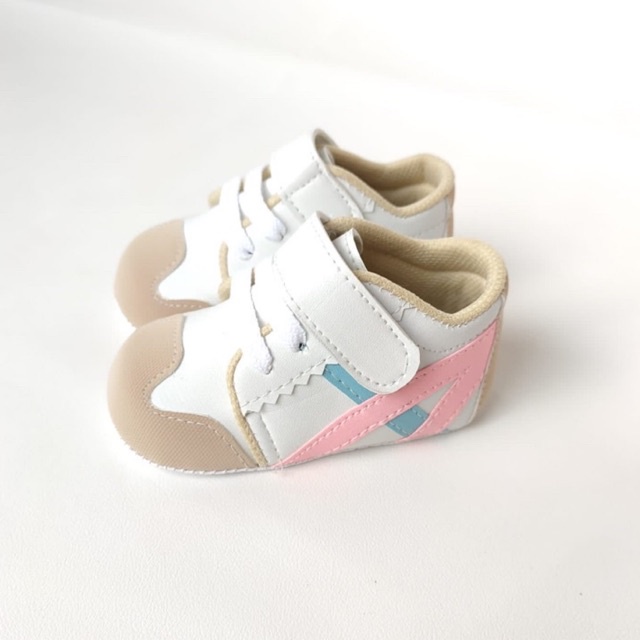 AQL JUNA sepatu anak bayi baby prewalker laki laki perempuan  0 12 bulan murah sneakers tali velcro