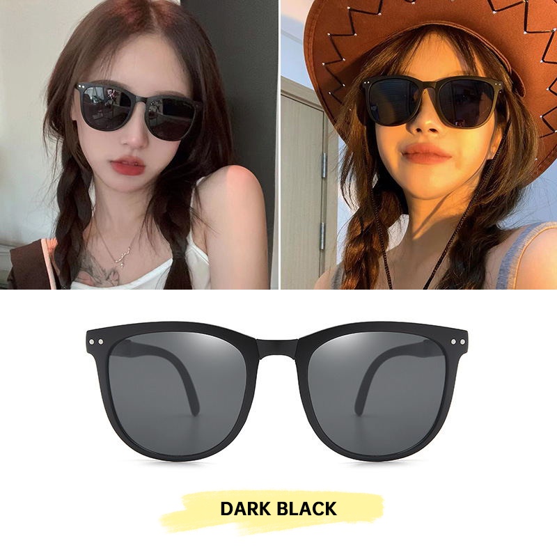 COD❤Kacamata Hitam Terbaru Bisa Di Lipat Sunglasses Anti-Uv Wanita Pria Import Kacamata Fashion Tri