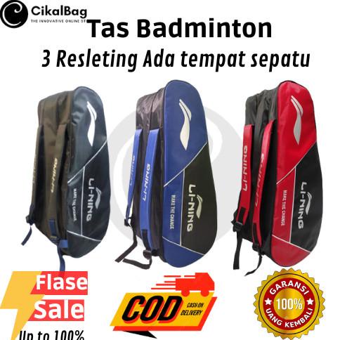 Tas Raket Badminton Merk Yonex 3 Resleting Dolby