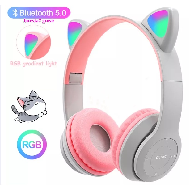 Headphone Bando Karater Kucing Cats Headset Bluetoorh Anak Wanita