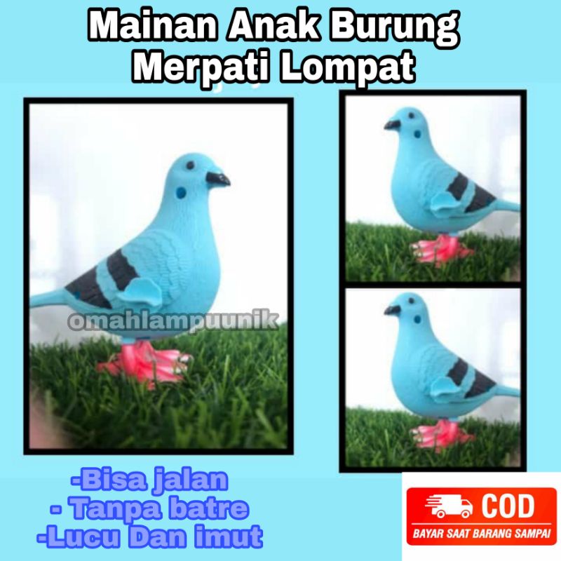 Mainan Anak Burung Dara Loncat/ Mainan Anak Burung Bisa Berjalan Loncat Tanpa Batre Murah