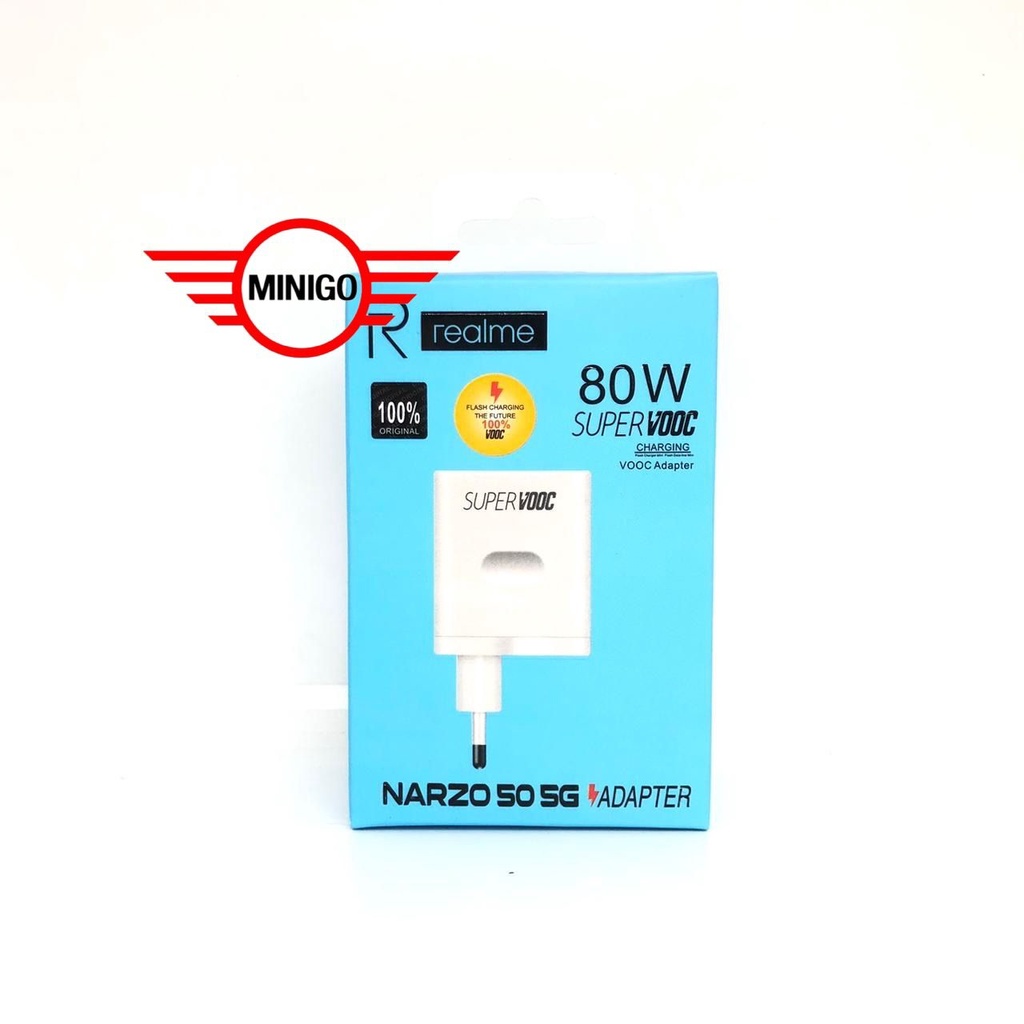 MINIGO Adapter Charger Realme Narzo 50 5G Reno 80W Kepala Charger Casan Realme 80w