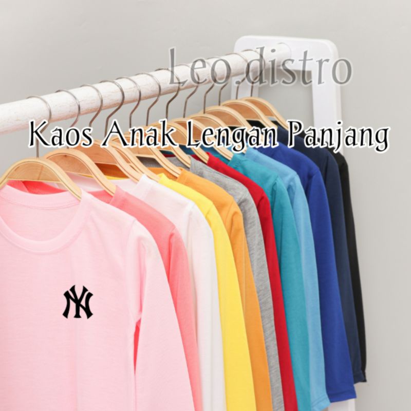 KAOS ANAK LENGAN PANJANG NY KAOS ANAK UNISEX USIA 2-10TH