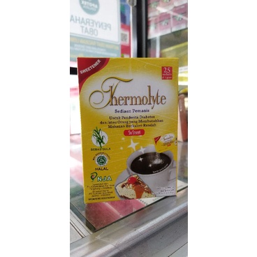 

THERMOLYTE SWEETENER/ TERMOLYTE DIET SUGAR ISI 25 SACHET / GULA / PEMANIS
