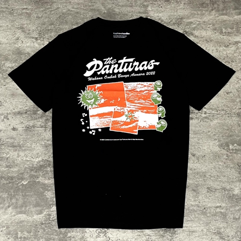 noov music merch The Panturas - Wahana Ombak Banyu Asmara Showcase 2022 Tshirt - Black Kaos Pria