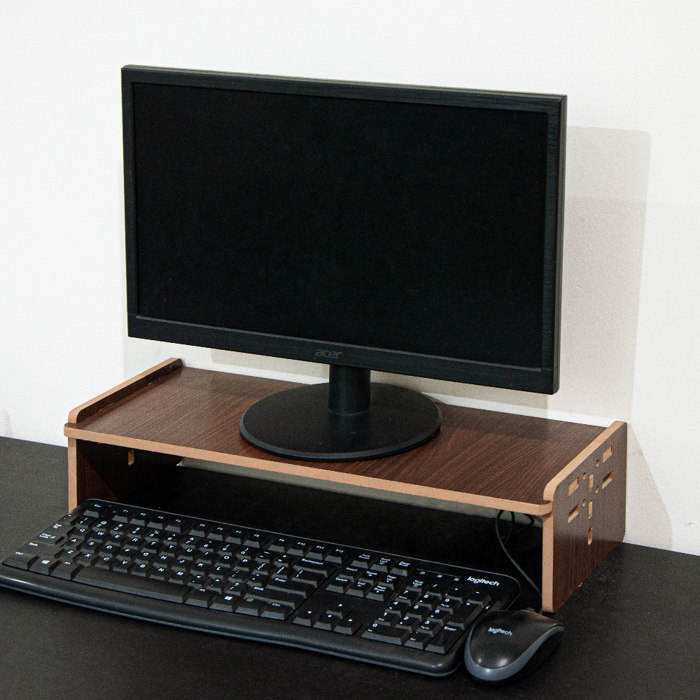 Rak Meja Stand Tatakan Monitor Komputer Serbaguna Desktop Storage Organizer MDF - LC060