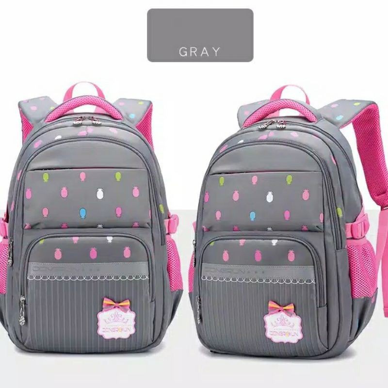 Tas kids sekolah/motif Nanas/Tas Ransel SD TK SMP