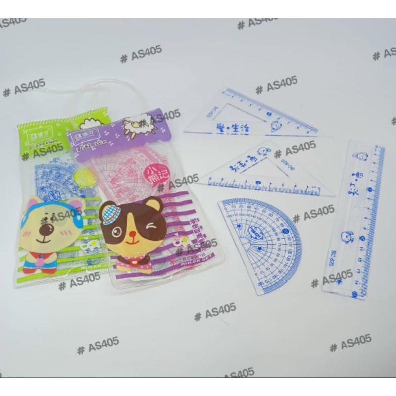 

Penggaris Set Bening Fancy Kartun Lucu