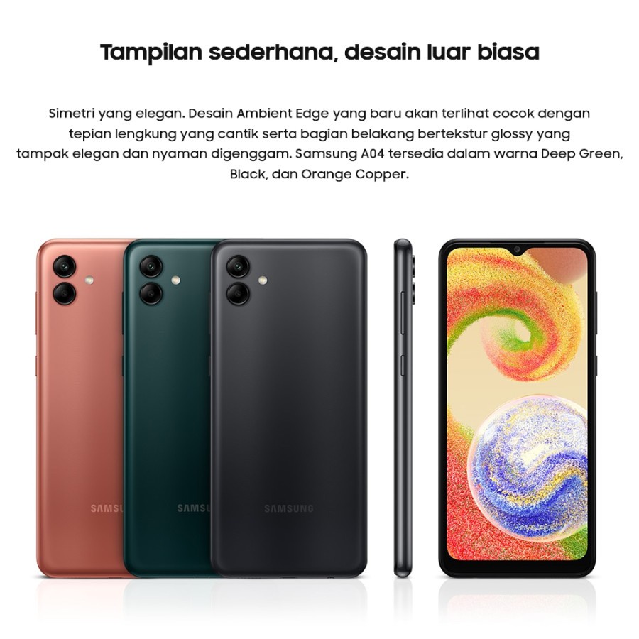 Samsung Galaxy A04 4GB+64GB - 3GB+32GB Garansi Resmi Sein Samsung A04 4 GB 64 GB 3 GB 32 GB