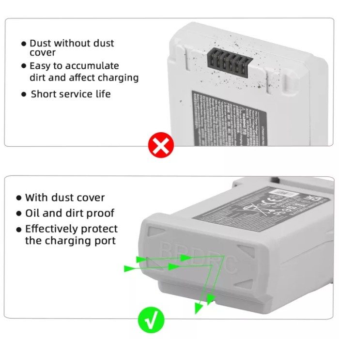 Silicone Silikon Dust Plug Cover Battery Connector DJI MINI 3 PRO Tutup Baterai Pelindung Lubang Batere