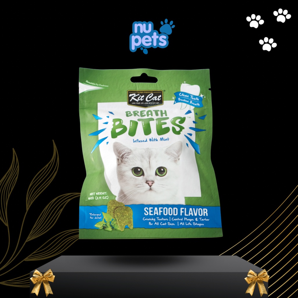 Breath Bites Kit Cat Snack Kucing 60g Cemilan Pembersih Gigi Kucing