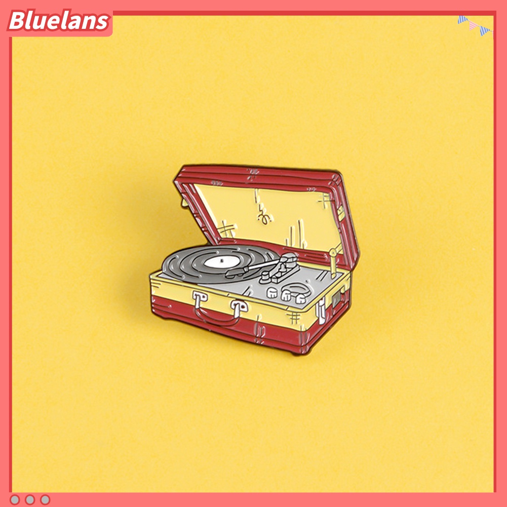 Bros Pin Enamel Desain Vinyl Record Player Untuk Jaket Denim Unisex