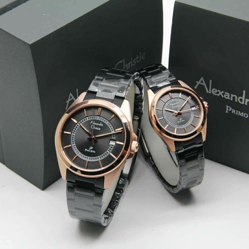 ALEXANDRE AC CHRISTIE PRIMO ORIGINAL JAM TANGAN COUPLE PRIA WANITA GARANSI 1 TAHUN ASLI STAINLESS ST