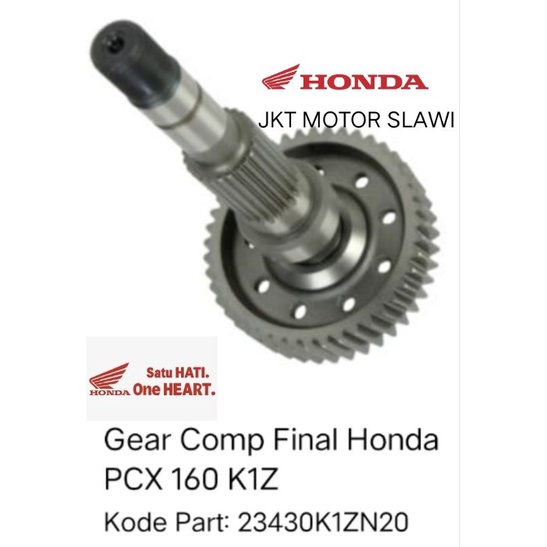 23430 K1Z N20 Gear comp gear gardan pcx 160 asli honda