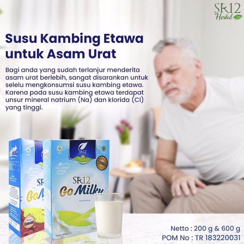 Susu Kambing Etawa SR 12 Gomilku / Susu Go Milku SR12 Premium Susu Penggemuk Badan Solusi Masalah Pernafasan 200 GR