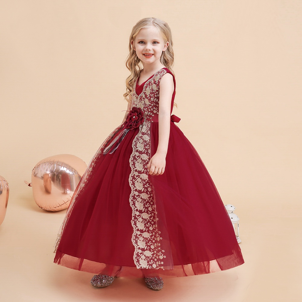 [Brandedbaby] 5T-12T LONG PARTY DRESS ANAK / LONG DRESS CHRISTMAS / DRESS PESTA ANAK PEREMPUAN