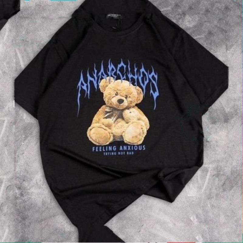 Kaos Oversize Wanita Anarchos Tedy Bear XL