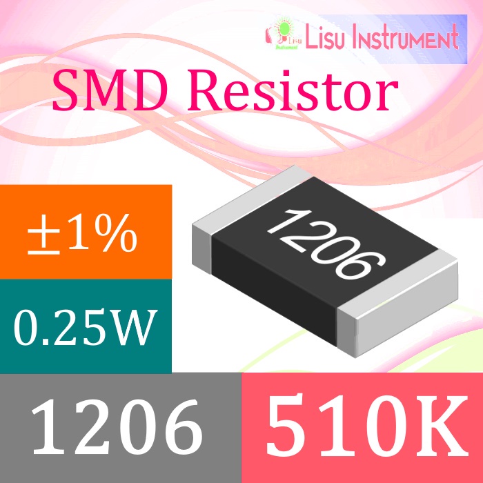 510K 1206 ±1% Thick Film Resistors SMD Chip Resistor 5103 510KΩ
