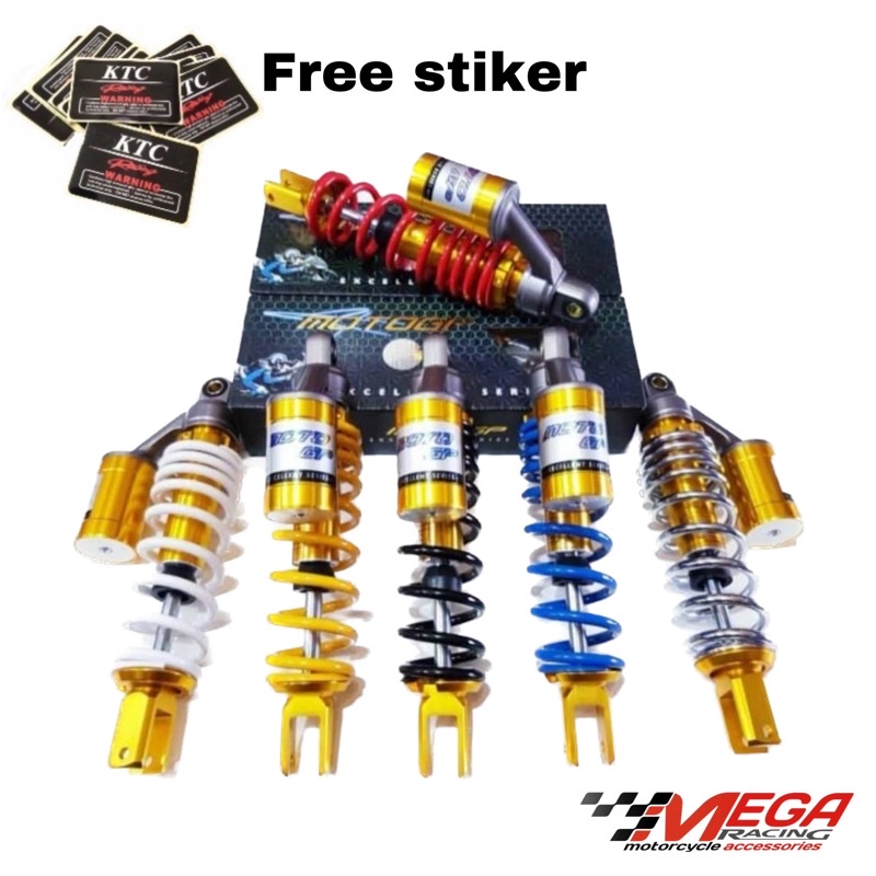 shockbreaker belakang tabung atas tabung gold matic uk 310mm - 330mm Universal motor matik mio, fino, beat, vario, scoopy, spacy,genio, xeon, soul gt, mio j, m3 z sporty,x-rider smile beat fi vario 110 vario 150 125 esp karbu fast bikes ktc shock sok shok