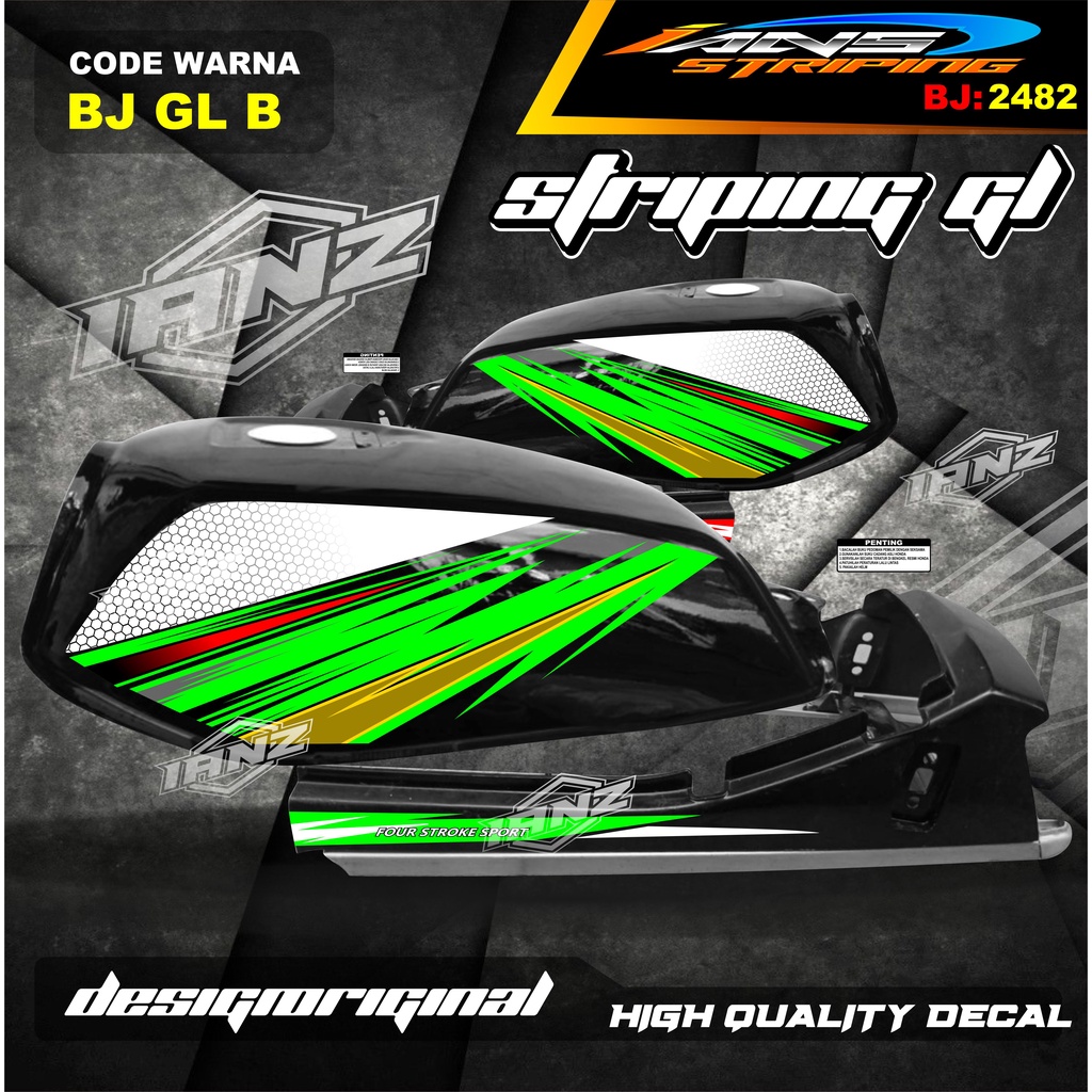 STRIPING STIKER VARIASI GL PRO / STIKER GL MAX / STRIPING GL PRO / STIKER MOTOR GL TERBARU / VARIASI STIKER GL 100