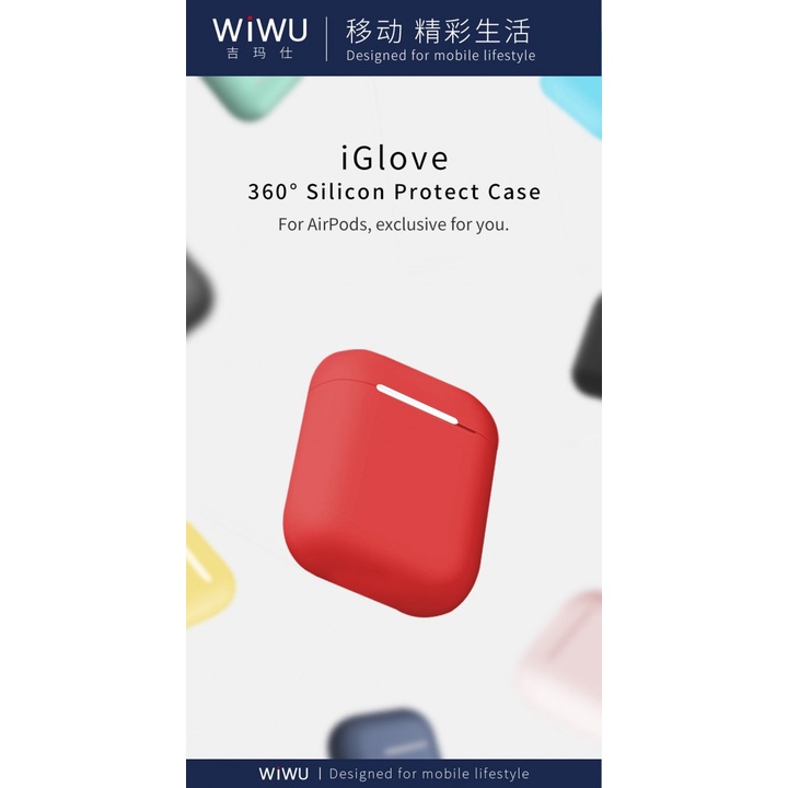 WIWU iGLOVE SOFT case AIRPODS / AIR PODS GENERASI 1 / GENERASI 2 (1 set isi 3 case)