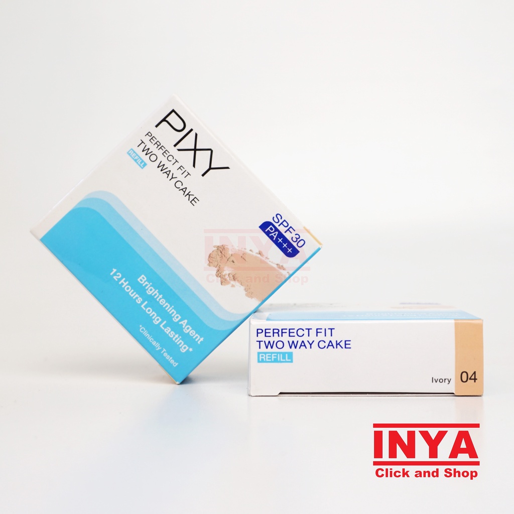 PIXY TWO WAY CAKE PERFECT FIT REFILL 04 IVORY 12.2gr - Bedak Padat - Compact Powder