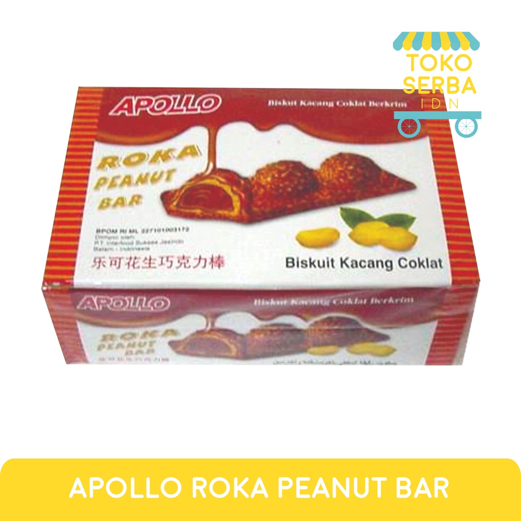 

Apollo Roka Peanut Bar/ Wafer Kacang dan Krim Cokelat/ Biskuit Kacang