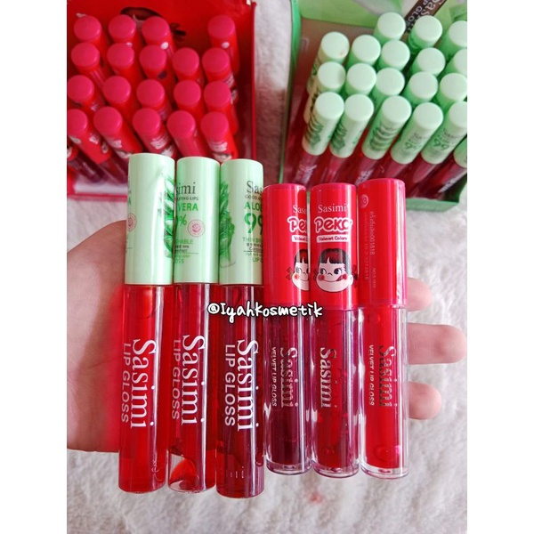 Jual Lip tint ALOE VERA SASIMI 99 Lip Gloss Natural Colour Shopee