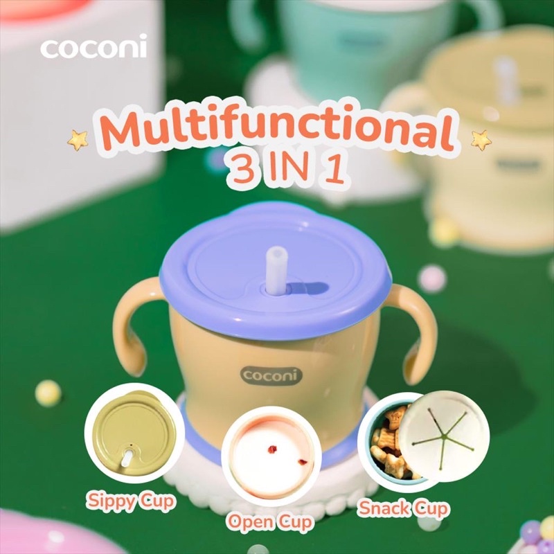 Coconi Early Age Straw Training Mug / Mug Gelas Bayi