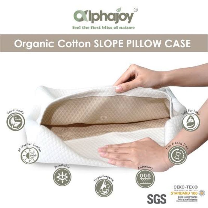 Alphajoy Slope Organic Cotton Case / Sarung Bantal