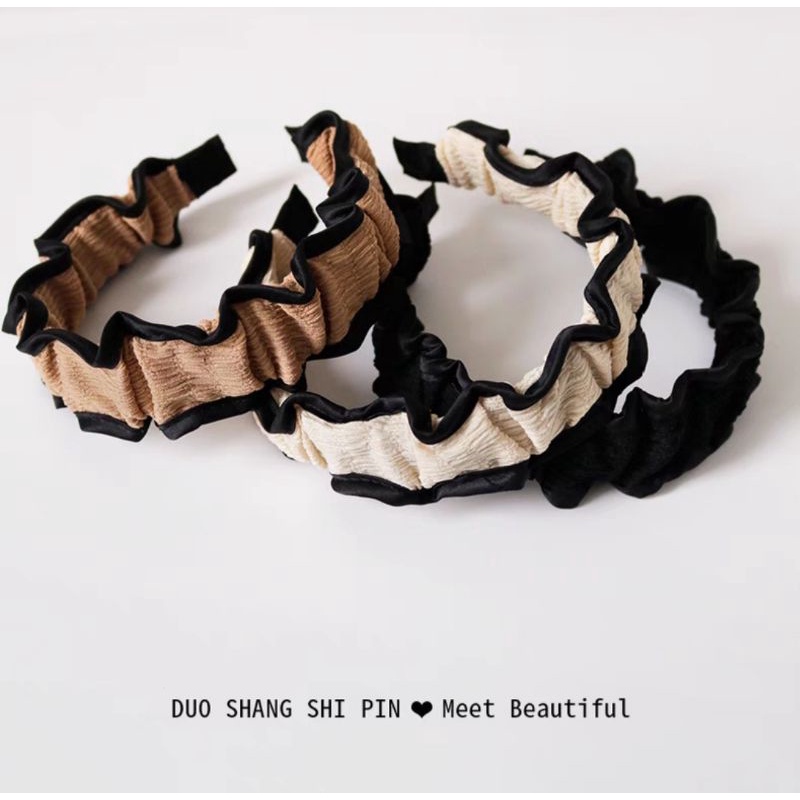 Bando Kerut Nagita Model Korea Bando Bandana Kerut Korea Jumbo Ukuran 5cm