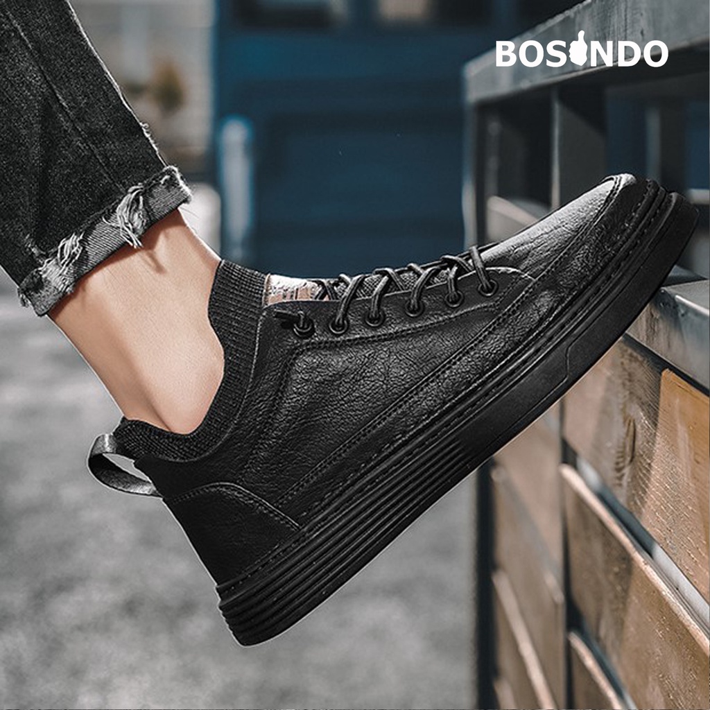 Sepatu Sneakers pria BOSINDO K- 14 TERBARU desain mewah elegan, porduk original import /sepatu pria kulit Sneakers Pria Kasual Import  Terbaru dengan Model Kekinian Korean Style (BISA COD BAYAR DI TEMPAT)