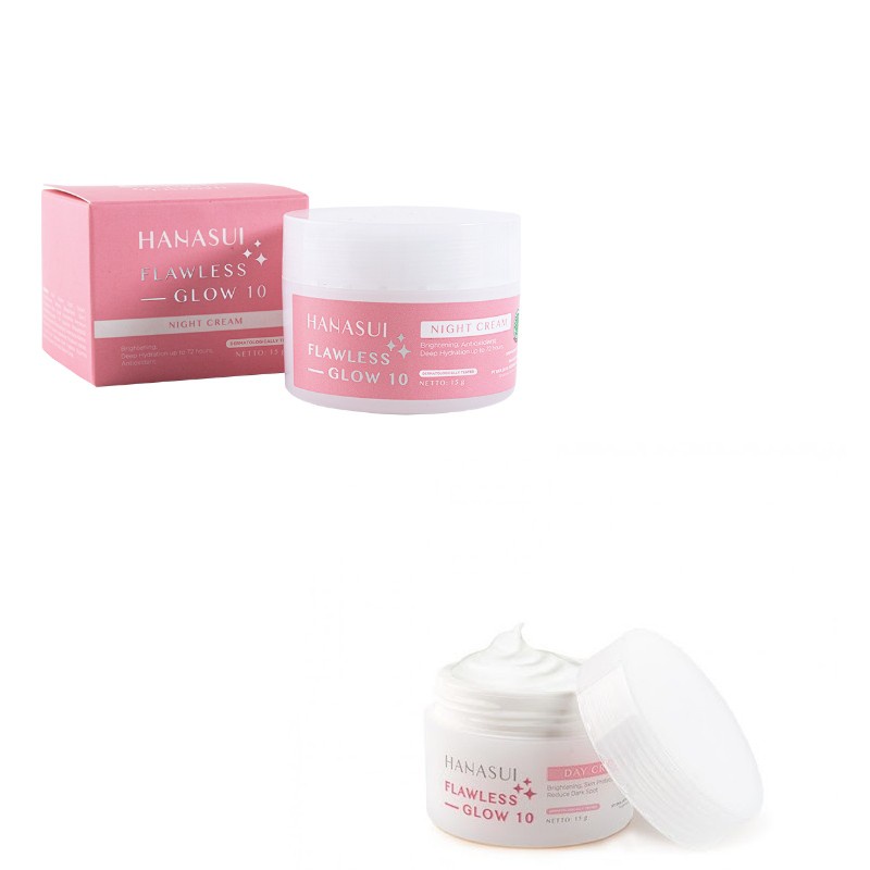 Hanasui Flawless Glow 10 Night Cream Day Cream/ Krim Hanasui Original 100%