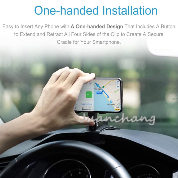 Braket Stand Holder Smartphone mount Dashboard Mobil Rotasi 360 Derajat Multifungsi