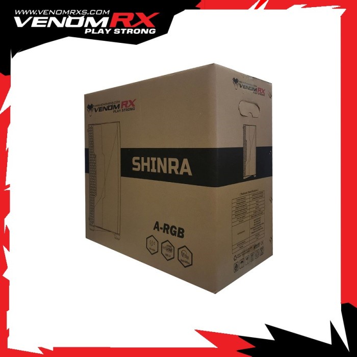 VenomRX Shinra M-ATX Acrylic RGB Strip 1x120mm RGB Fan