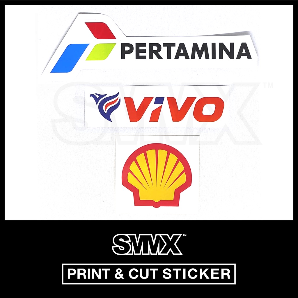 Sticker stiker SPBU Logo Pertamina Vivo Shell