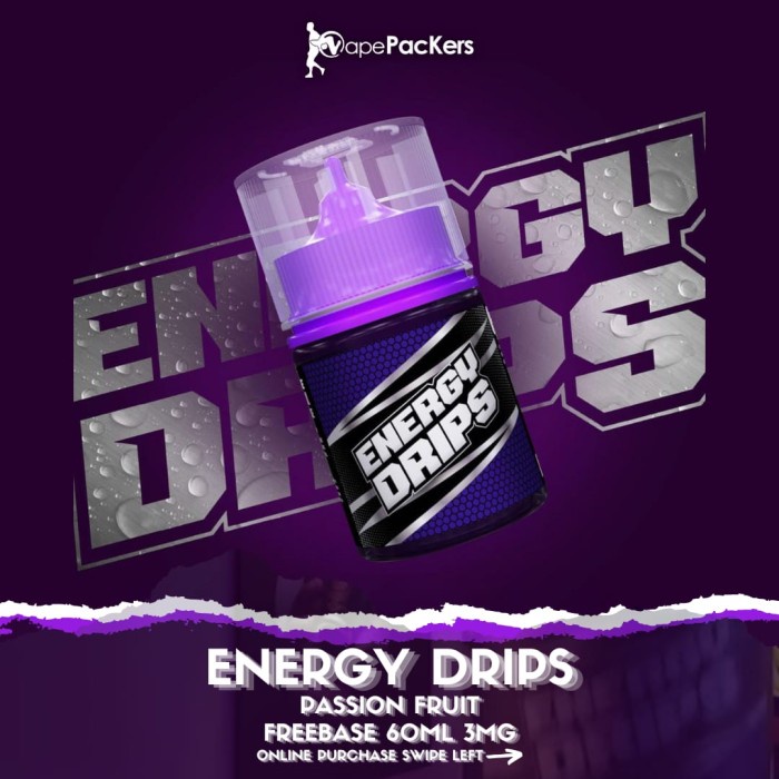 LIQUID 60ML ENERGY DRIPS BY JVS