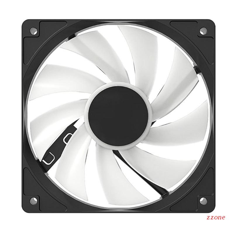 Zzz Kipas Pendingin 120x120 X 25 4Pin PWM 12V 3Pin ARGB 12cm Untuk Komputer